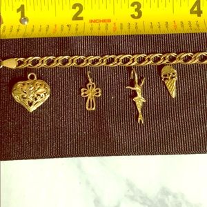 4 14K or 10k charms for charm bracelet (gold)